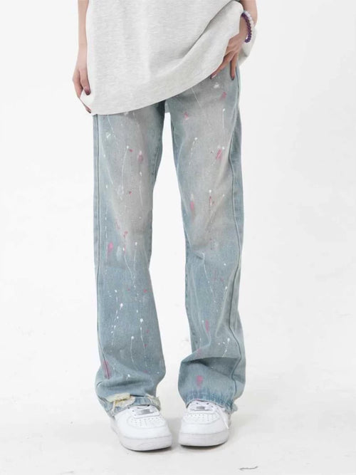 Splashed Color Denim